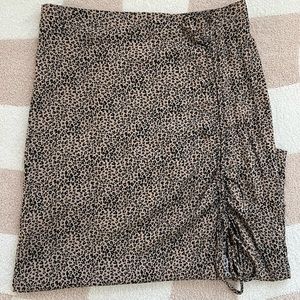 Leopard Print Midi Skirt